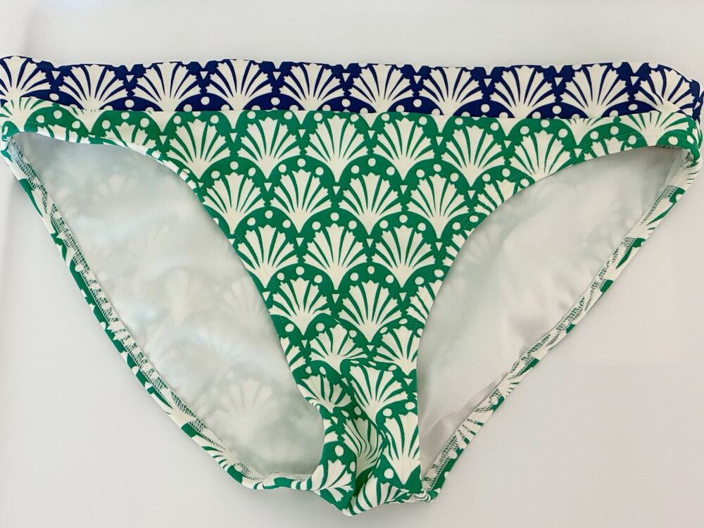 Boden Womens Ithaca Panel Colorblock Shells Bikini Swim Bottom US Sz 8